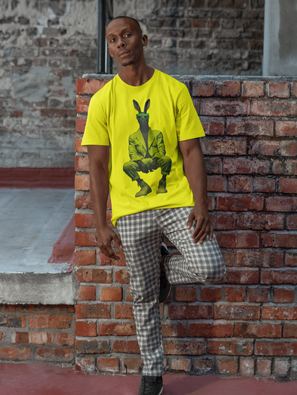 Surreal Suit Tee | Anthropomorphic Bunny Portrait T-Shirt