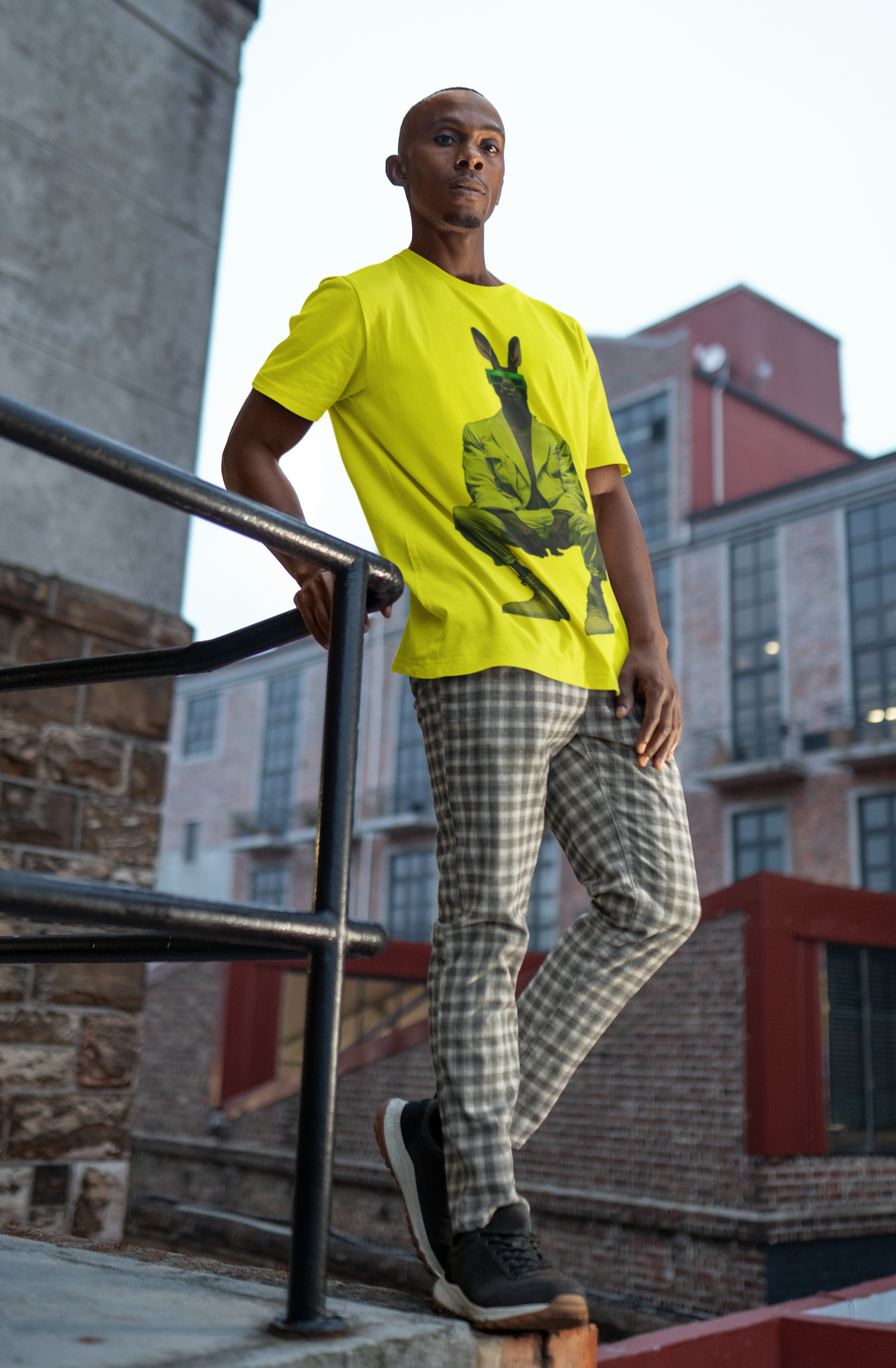 Surreal Suit Tee | Anthropomorphic Bunny Portrait T-Shirt