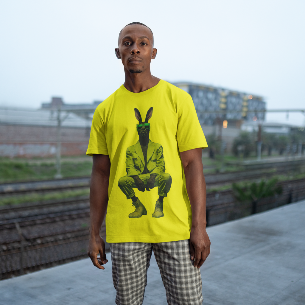 Surreal Suit Tee | Anthropomorphic Bunny Portrait T-Shirt