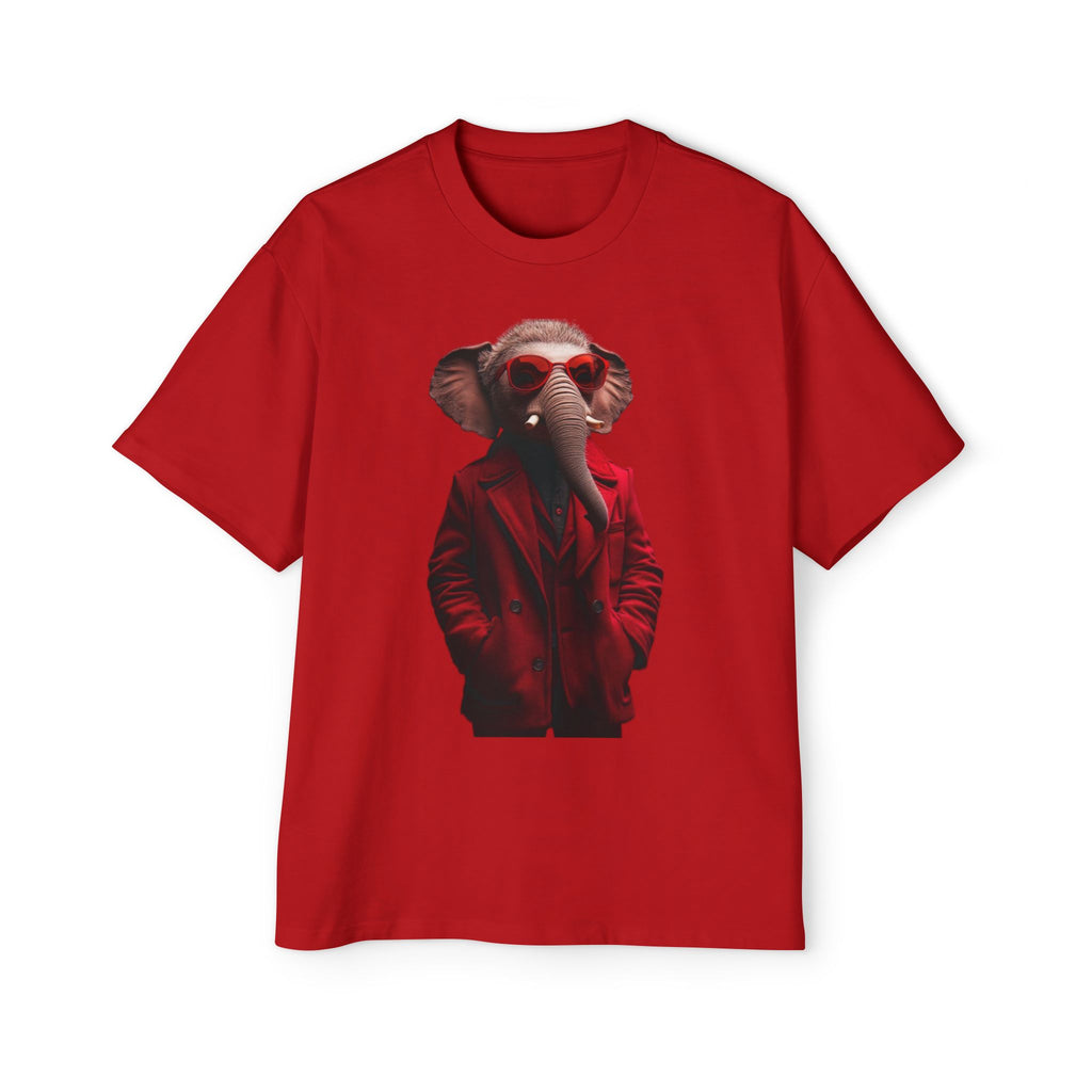 Elephant in Red Coat T-Shirt | Cool Animal Illustration